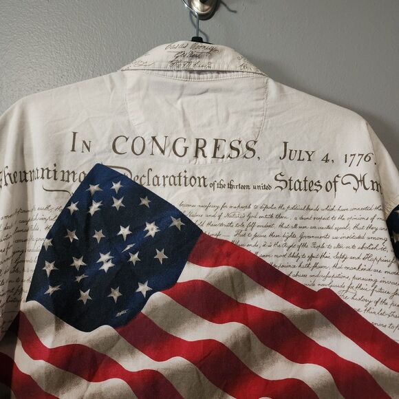 Cotton Traders Sport Polo Patriotic American Flag USA Mens Size XXL Signatures - Picture 6 of 10